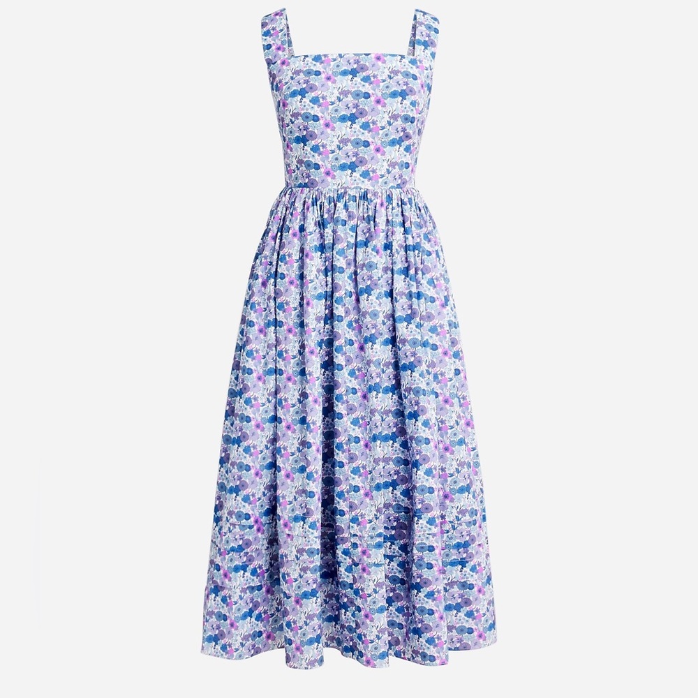 J. Crew Liberty of London Arrow Floral Apron Midi Dress -  size 2